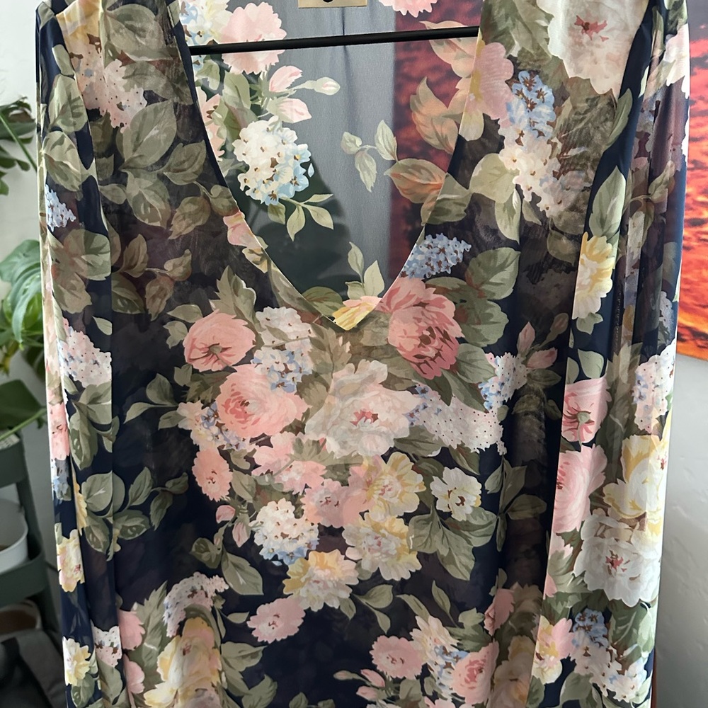 Show Me Your MuMu Floral Sheer Top